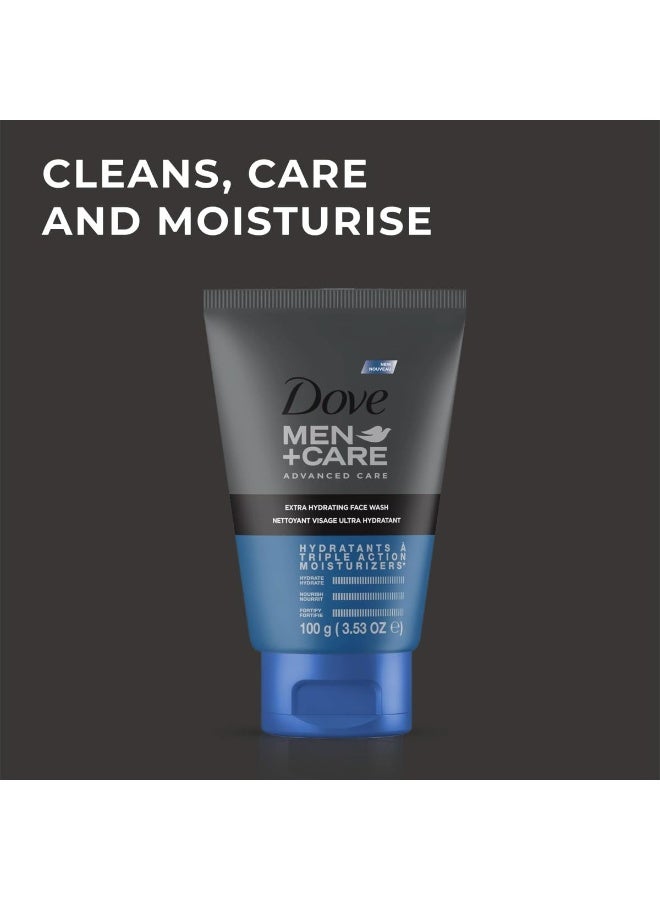 دوف غسول الوجه دوف مين+كير للعناية المتقدمة بترطيب فائق مع مرطبات ثلاثية المفعول، 100 غرام | يرطب ويغذي ويقوي | منظف يومي لطيف للبشرة الجافة - Image 3